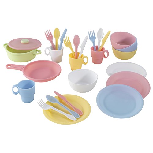 KidKraft - Set de 27 utensilios de cocina de juguete, Multicolore (Pastel) (63027)