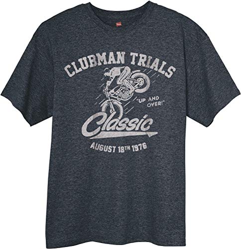 New Vintage Style Trials tee Shirt Shirt Men's Round Neck Short Sleeves Cotton T-Shirt in Grey, Motorcycle OSSA Bultaco Montesa Fantic