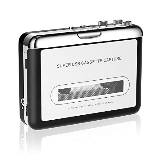 Portátil Walkman Reproductor de Casetes - DigitalLfie USB Conversor Cassette a MP3 - Walkman Tape Cassette To MP3 Grabadora [Compatible con PC/Mac]