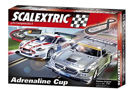 Scalextric Original - Circuito C3 Adrenaline Cup con Pistas Nuevas digitalizables (A10130S500)