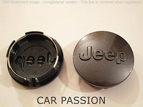 1 tapacubos Jeep Renegade Cherokee Compass Borchia. Emblema, Llantas de aleación originales, gris magnesio
