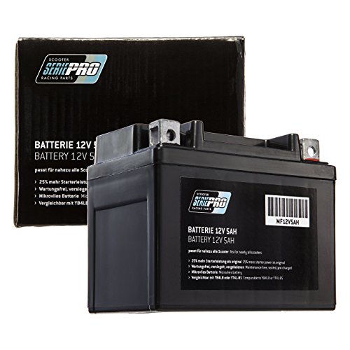 Batería Serie Pro 12 V 5 Ah (SLA4L-BS), batería de motocicleta (sellada/no requiere mantenimiento) 112x68x89mm