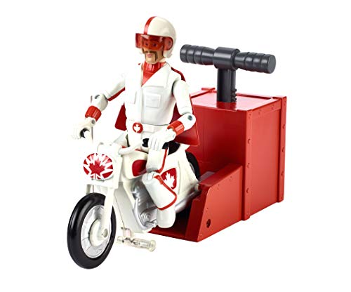Disney- Toy Story 4 Figura Duke Caboom acrobacias y carreras con su moto, juguetes niños + 3 años, Multicolor (Mattel GFB55)