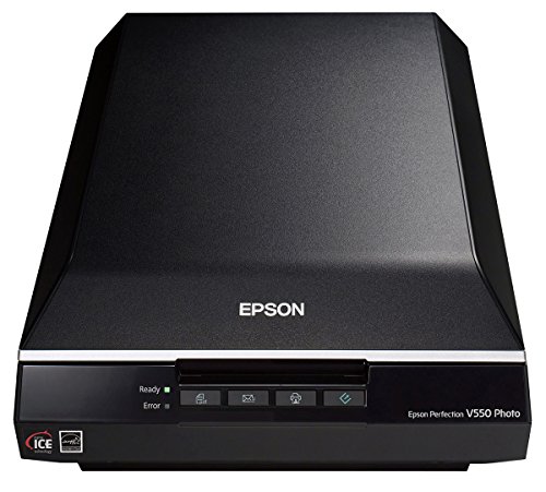 Epson Perfection V550 Photo - Escáner fotográfico (USB 2.0, 6400 x 9600 DPI, 48 bit), color negro