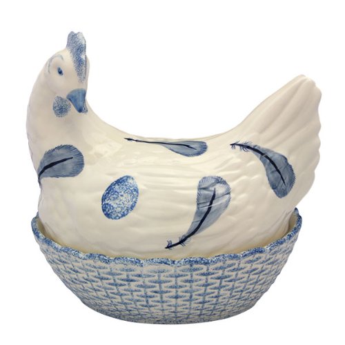 Fairmont and Main - Cesta para Huevos, diseño de gallina, Color Azul