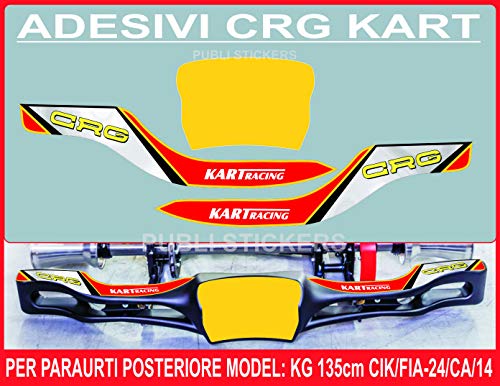GOKART Pegatinas para Parachoques CRG Kart Racing Decals Spoiler Rear Model kg 135 cm CIK/FIA-24/CA/14