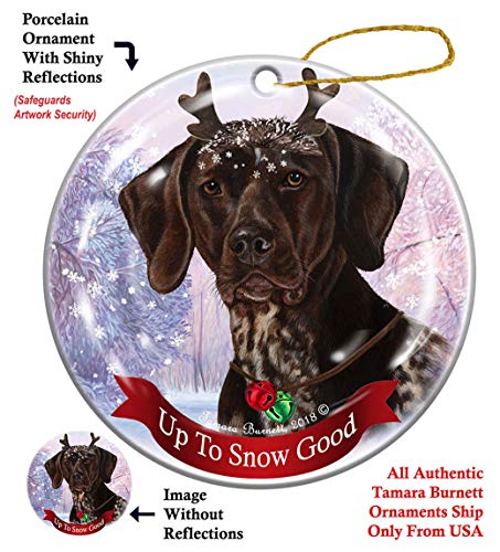 Holiday Pet Gifts - Adorno de Navidad (Porcelana), diseño de Perro alemán