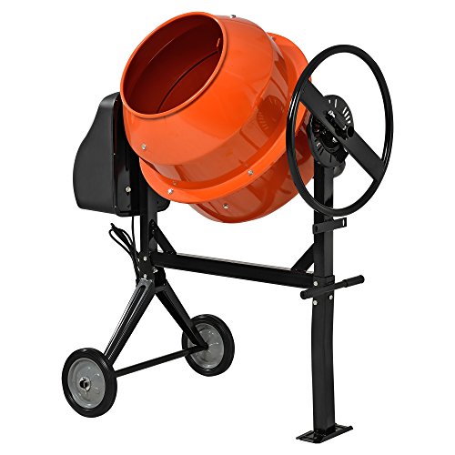 [in.tec]® Hormigonera eléctrica(140 litros - 2800 U/Min - 550W) mezclador de cemento mortero - naranja