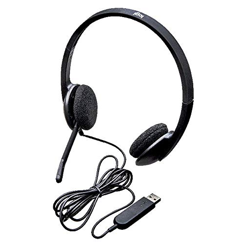Logitech H340 Auriculares con Cable, Sonido Estéreo con Micrófono con Supresión de Ruido, USB, PC/Mac/Portátil , Negro