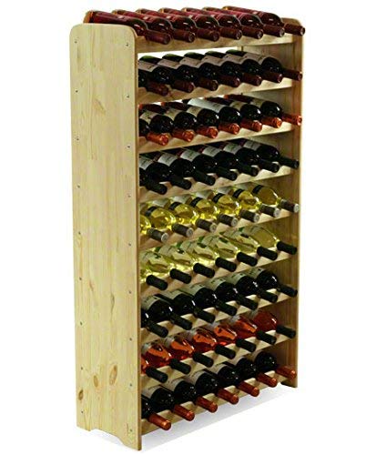 MODO24 Estantería de Botellas de Vino Armario Soporte botellero para 63 Botellas de Vino Nuevo.