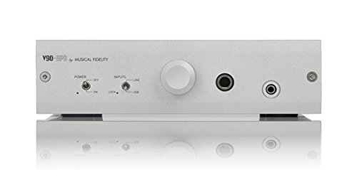Musical Fidélity V90-HPA - Amplificador para auriculares (RCA, USB, Jack), plata