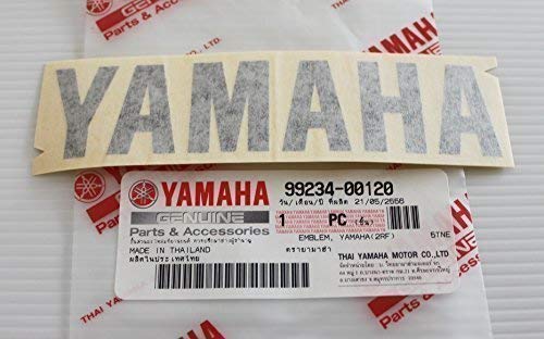 Nuevo 100% Original Yamaha Pegatina Emblema Logo 120mm X 28mm Negro Autoadhesivo Moto / Jet Ski / Atv / Nieve
