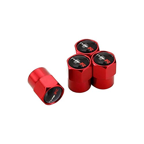 para Honda Civic Pilot Accesorios para automóviles Cubiertas de Tapas de Tapas de válvula de vástago de llanta de Metal (Color: Rojo)