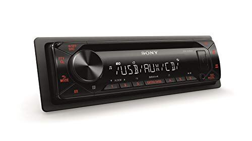 Sony CDX-G1301U - Reproductor CD para Coche (Extra Bass, USB, amplificación de 55W x 4 Salidas, Ecualizador de 10 Bandas, Luces ámbar), Negro