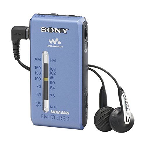 Sony SRFS84L.CE9 - Radio Walkman AM/FM Estéreo, tamaño de bolsillo, auriculares fontopia, color azul