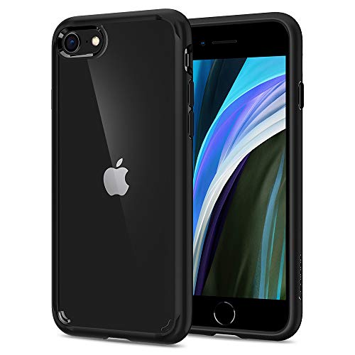 Spigen Funda Ultra Hybrid Compatible con Apple iPhone SE 2020/ iPhone 8/iPhone 7, Protección híbrida de la caída - Negro