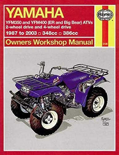 Yamaha Atvs Timberwolf, Bruin, Bear Tracker, 350er and Big Bear 1987 - 2009 (Haynes Service & Repair Manuals)