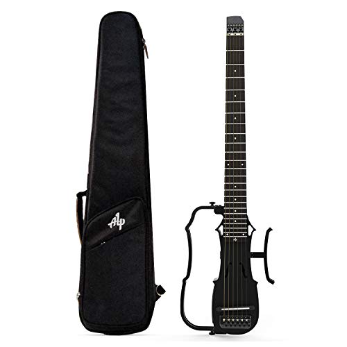 Asmuse Guitarra Acústica de Viaje Plegable con Auriculares AMP Sintonizador AUX IN Incorporado, Guitarra Portátil de Escala Completa ALP DRA-300, Ultra-ligero (Con Salida de Auriculares de 3,5 mm)