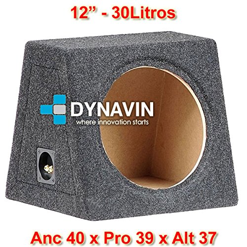 Caja acústica universal para subwoofer de 8" (200mm), 10" (250mm), 12" (300mm), 15" (380mm), 18" (450mm) (12", Gris Oscuro)