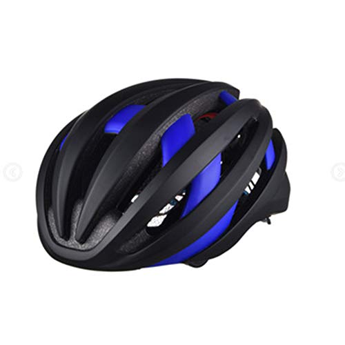 GXYAS Casco de Bicicleta, Casco de Moto,Nuevo LED Smart Bluetooth Casco Casco de equitación Casco al Aire Libre Casco de Bicicleta-Blue-L(54-62cm)