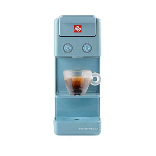 illy Y3 Espresso & Coffee Amalfi - Cafetera de cápsulas de plástico, color azul
