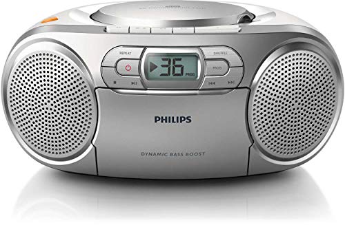 Philips AZ127/12 - Unidad de CD (stereo, Dynamic Bass Boost, 2 W, FM, Portable CD player), Plateado