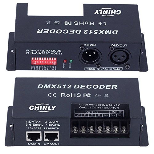 4 canales 20A DMX 512 LED Decodificador Controlador DMX regulador de intensidad usar para DC12-24V RGB/RGBW/Monocromo LED LED tira