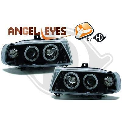 7423480 - Par de faros delanteros de ángel Eyes, color negro, para Ibiza/Cordoba/Vario 6K de 1993 a 1999