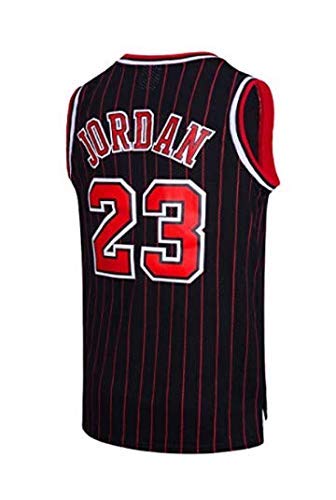 A-lee Men 's Jersey toros Vintage campeón de la NBA, Michael Jordan Jersey Chicago Bulls 23 El Jugador # Malla Jersey de Baloncesto (Black, M)