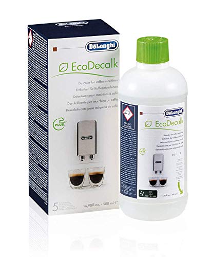 De'longhi Ecodecalk - Líquido descalcificador universal, cafeteras superautomáticas, 500 ml, ecológico y eficiente, compatible cafeteras modelos ECAM / ETAM