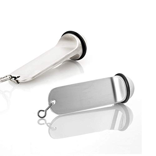 Faimex Hotel Llavero en paquete doble colgante para llave de hotel de Pension Hotels grabado personalizado en elegante aspecto de plata con anillo de goma posible grabado