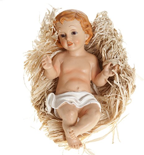 Ferrari & Arrighetti Figuras Belén: Niño Jesús en la cuna de 20 cm para Nacimiento