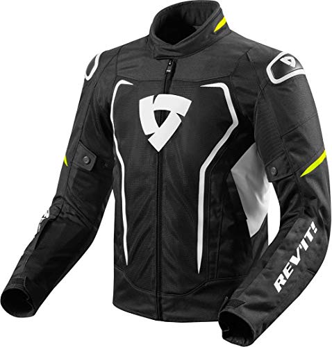 FJT243 - 1450-M - Rev It Vertex Air Motorcycle Jacket M Black Neon Yellow
