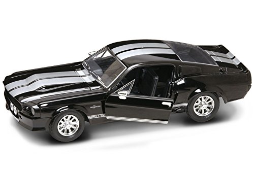 Ford Shelby Lucky Diecast 1/24 Mustang GT 500 1967 Negro GT500, Coche Fundido a presión
