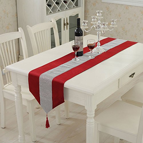 Hello tienda Nuevo Alta Calidad Moderno minimalista decoración del hogar Camino de mesa 32 x 180 cm £ ¨ rojo £ ©