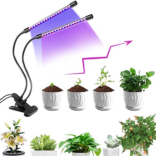 Lámpara de Crecimiento, Lampara de Cultivo, Lámpara de Plantas, 40 LED Cultivo Luz de Plantas Lámpara para Plantas, Rotación de 360°, 5 Niveles Regulables y Función de Temporizador
