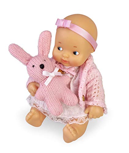 los Barriguitas- Set de bebé con ropita Rosa y Mascota de Punto (Famosa 700015698)
