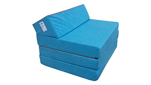 Natalia Spzoo Colchón Plegable Cama de Invitados colchón de Espuma 200x70 cm FM (Azul)