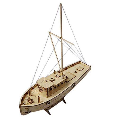 Nrpfell Kit DIY Modelo de Montaje de Nave Barco de Vela de Madera 1:50 Escala Juguete de Decoración Regalo