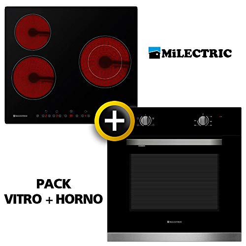 Pack VITRO + Horno MILECTRIC (Placa Encimera mas Horno multifuncion, Pack Ahorro) (VITRO + Horno)
