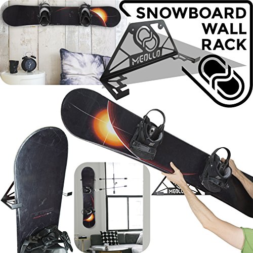 Soporte de pared para snowboard (100% Acero) (Negro)