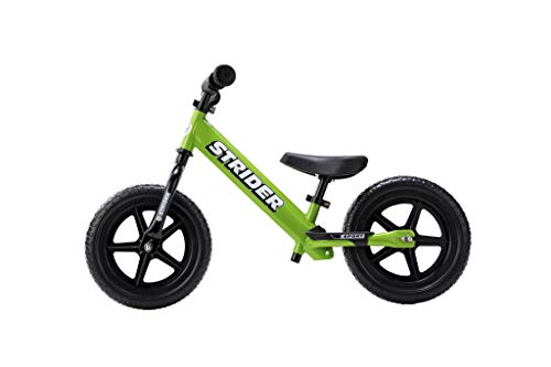 Strider 12 Sport - Bicicleta sin Pedales Ultraligera - para niños de 18 Meses, 2,3, 4 y 5 años, sillín Ajustable, 12 Pulgadas (Verde)