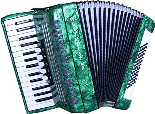 Weltmeister - Acordeón piano (cristal), color verde perloid