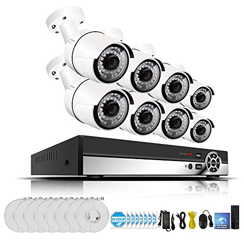 ZY HD 1080P PoE cámara de vigilancia Conjunto + 2 TB Disco Duro 2MP cámara de vigilancia CCTV Video vigilancia NVR Suite WiFi cámara Conjunto cámara IP,8+2TBharddrive