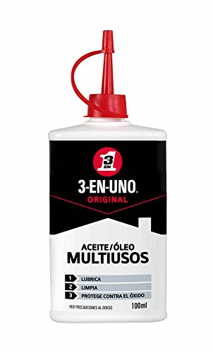 3 EN UNO 34059 - Gotero lubricante, para limpieza y protección (100 ml)