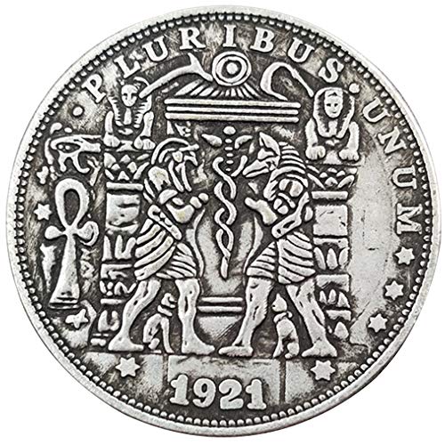 AmaMary Dolar Morgan ,1 Piezas Monedas de Calavera E Pluribus Unum Estados Unidos de América Histórico Moneda Conmemorativa de un dólar de 1921 Moneda de EE. UU.