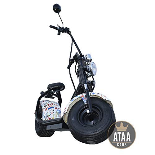 ATAA CityCoco Matriculable Picasso - Patinete Scooter eléctrico de batería 60v Motor 1000w Moto eléctrica Estilo choper Harley