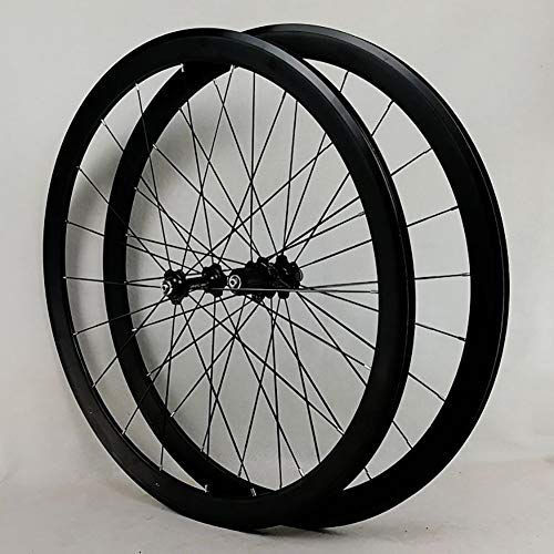 DL Aleación de Aluminio llanta de Doble Pared Altura del círculo 40MM para Bicicleta de Carretera Ultra-Ligeras,Black