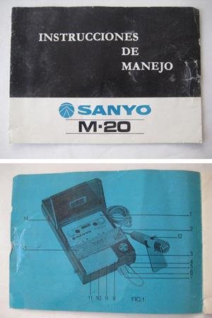 Folleto Publicidad - Advertising Brochure: MAGNETÓFONO SANYO tipo Cassette. SANYO M-20