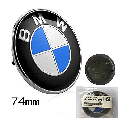 Haocc Loud - Emblema de repuesto para BMW E46, E90, E82, con 2 patas de 74 mm, 1 unidad